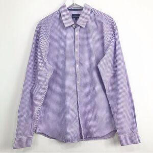 Jeremy Argyle NYC Light Blue Pink Gingham Plaid Long Sleeve Button Down Shirt